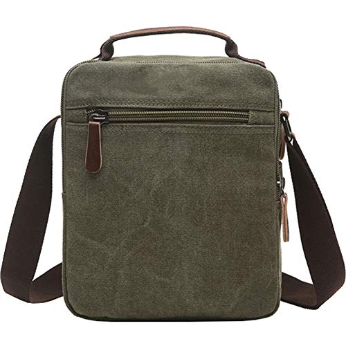 Mygreen Vertical Canvas Messenger Bag, Unisex Casual Leather Shoulder Bag Satchel Crossbody Bag For Outdoor Activities, Travel #TOP1