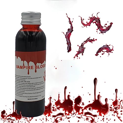 Sangre falsa,Halloween Zombie,Vapire Sangre falsa para Cosplay Party Props Fiesta de Halloween Maquillaje de Halloween Zombie Maquillaje Sangre (60ML)
