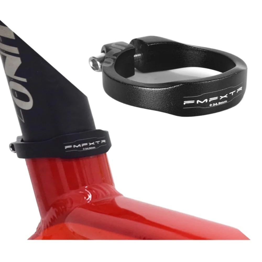 Collarino Reggisella Morsetto reggisella for bicicletta in lega di alluminio 31,8/34,9 mm tubo sella MTB Clip bici Parti(Red-31.8-wide)