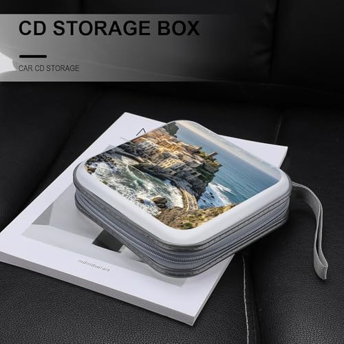 Funda para CD portátil para el coche y el hogar organizador con cremallera 6