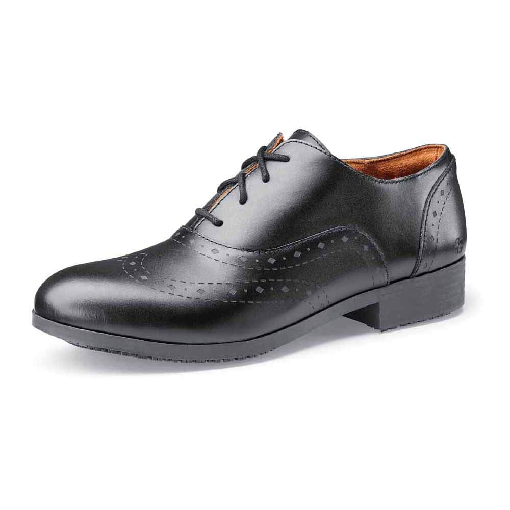 Shoes for Crews Chaussures Kora – Chaussures en Cuir Confortables, Semelles intérieures rembourrées, Semelle antidérapante, Style Classique pour Le Bureau – pour Femmes