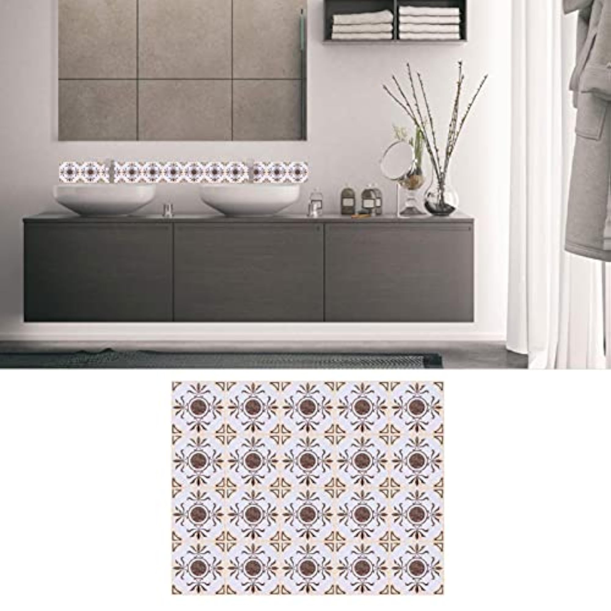 Diagonal Tile Sticker for Stylish Home Decor