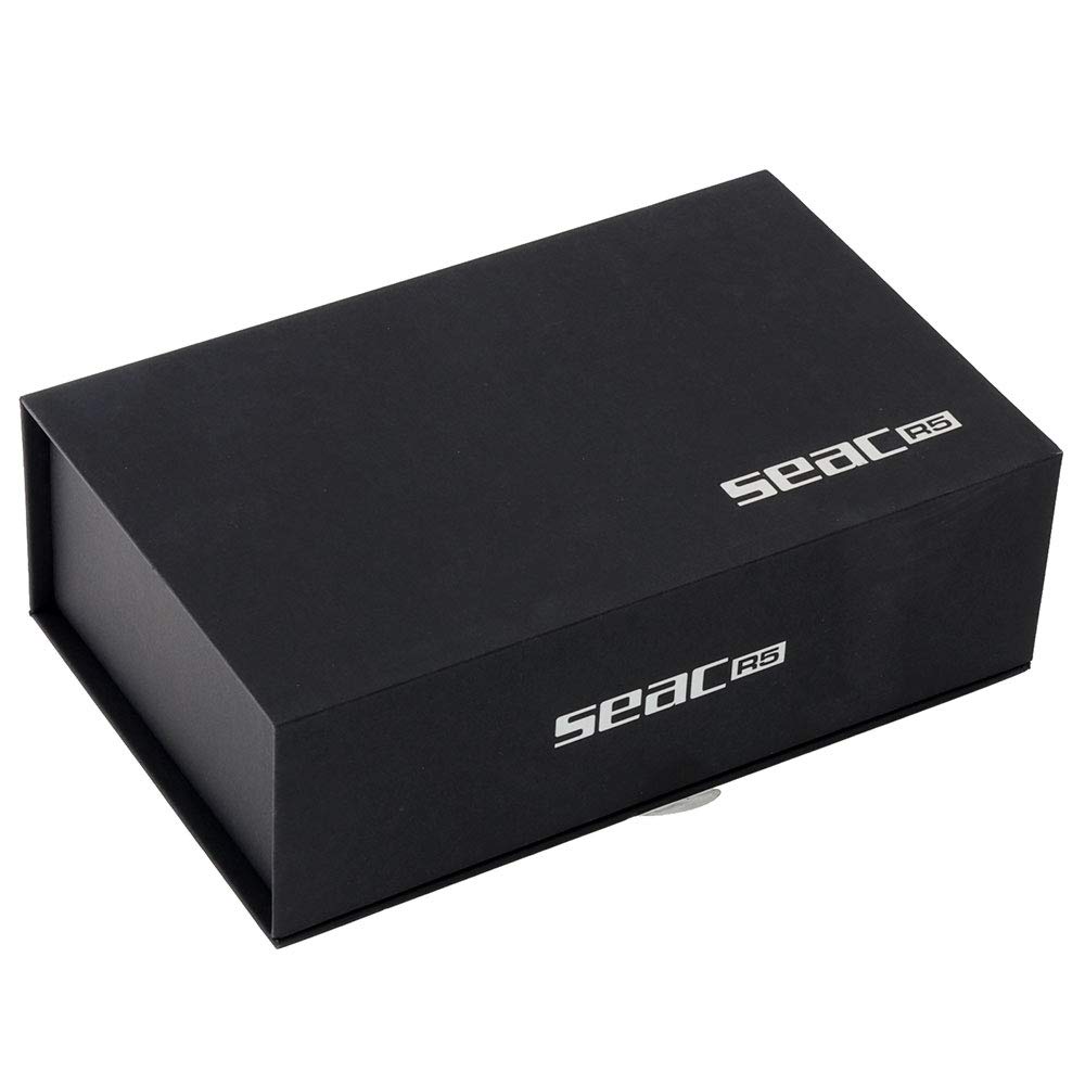 SEAC Sub Lampada R5, Torcia per Immersioni Subacquee, in Alluminio, LED Singolo 500 Lumen, Ricaricabile con Cavo Micro USB, Peso 300 Grammi Unisex Adulto, Nero, Standard