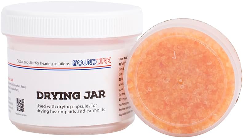 Soundlink Hearing Aid Dehumidifier Hearing Aids Drying Set (Include One Drying Jar and One Drying Capsule)
