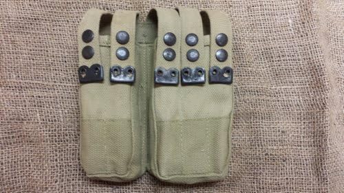 Israeli Uzi 9mm SMG Canvas Magazine Belt Pouch - 1970's