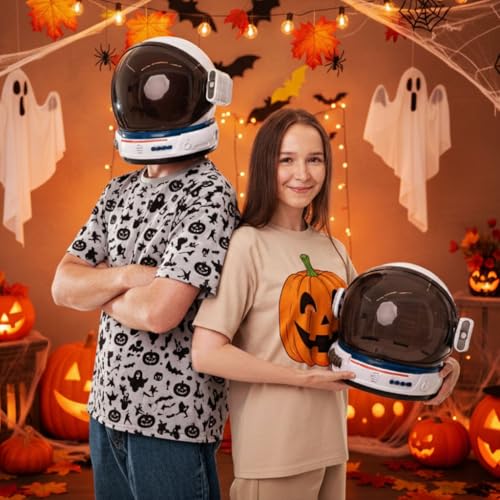 Astronaut Helmet for Kids & Adults – Halloween Kids Space Helmet with LED Lights, Movable Visor & Mission Sounds – NASA Halloween Costume & Role Play Dress Up (Helmet Only)3