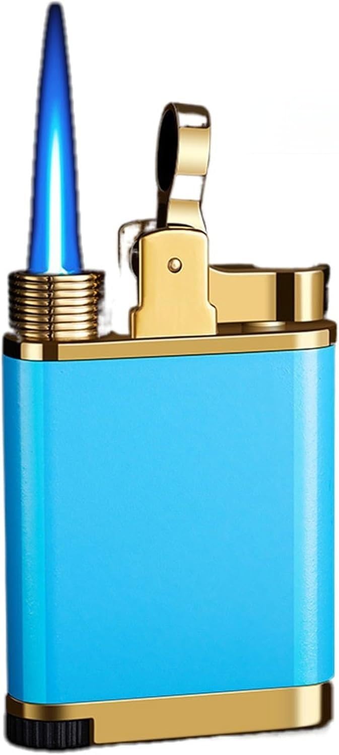 Briquet Torche Coupe-Vent - Jet Flamme Butane Rechargeable Briquet pour Bougies, Camping, Cheminées, BBQ