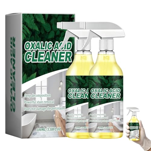 Eaton Kang 2 Bottle Oxalic Acid Cleaner 2026 Upgraded Oxalic Acid Cleaner Spray Oxalic Acid Powerful Stain Cleaner Multipurpose Stain Remover Spray For Bathtub Porcelain Tiles
