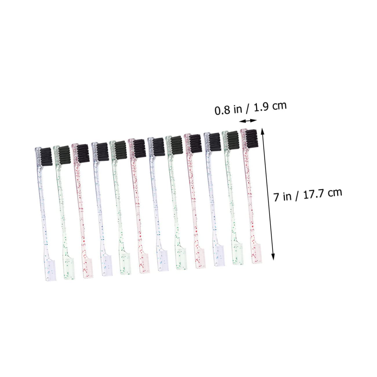 FRCOLOR 48pezzi Spazzola Doppia Estremità Per Sopracciglia Di Pennelli Per Trucco Con Pettine e Spazzola Per Definire e Modellare Le Sopracciglia Strumento Di Bellezza Per Makeup