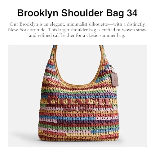 Image of COACH Brooklyn Shoulder Bag 34 in Straw