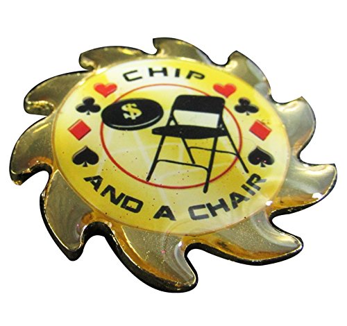 MRC POKER Hand Painted Poker Card Guard Cover Protector Spinner - Chip and a Chair