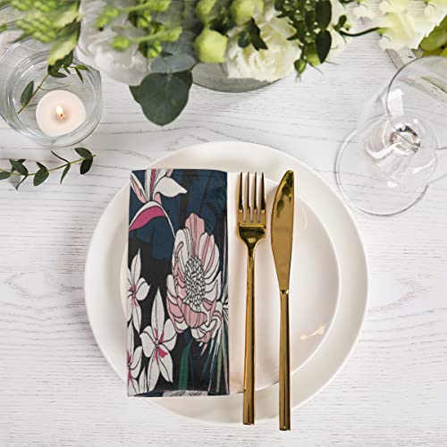 6 Pcs Dinner Napkins Kitchen Napkins Oriental Flower Gorgeous Table Napkins Cloth Washable For Family Dining Cocktail Parties Wedding 20X20 #TOP5