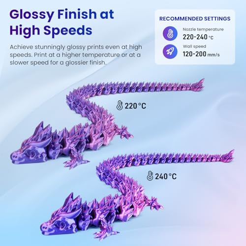 Image of FLASHFORGE Silk Bi-Color PLA Filament 1.75mm, Coextrusion Blue Rose Dual Color Multicolor 3D Printer Filament, Enchanting Silk Finish with 360 Multicolor Shifting Color Effect