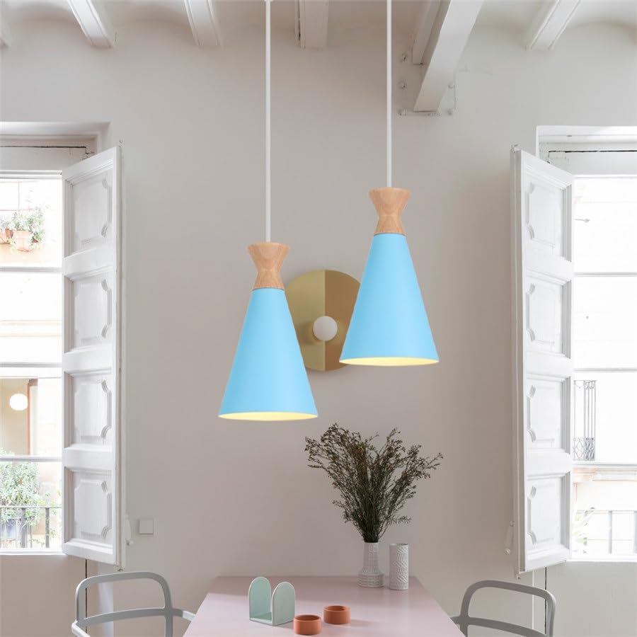 Lampe de plafond suspendue rose E27 avec câble réglable en hauteur - 4