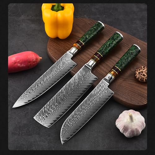Set Cuchillos Cocina 8 Piezas Acero Damasco miniatura 3