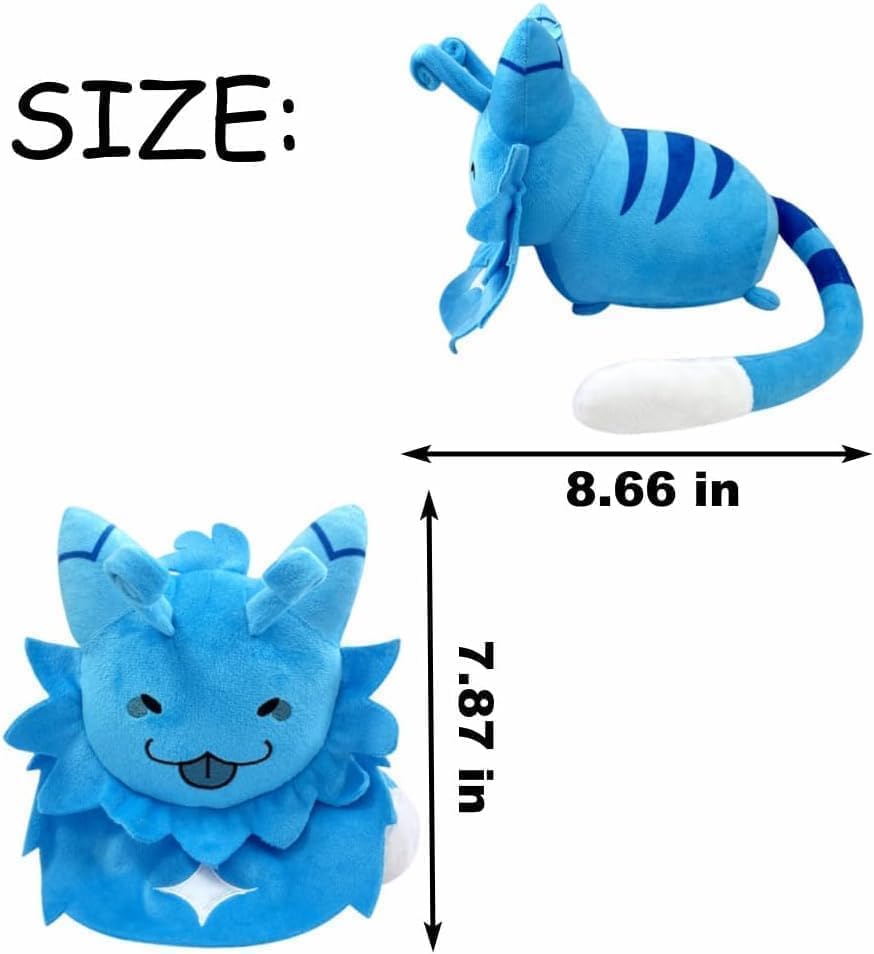 Japanese-Style Soothing Blue Cute Creature; a Compact, Portable Companion Ornament; Soft, Skin-Friendly Decor. — view 2
