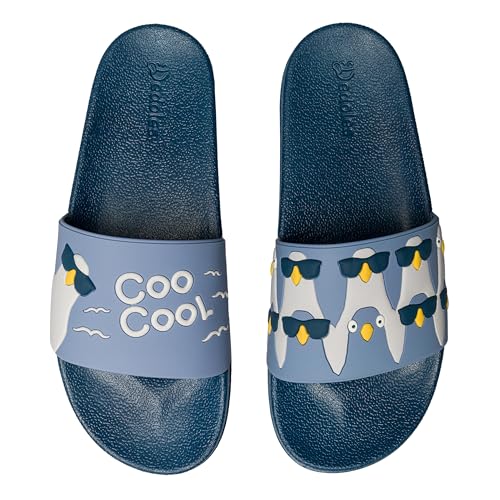 Dedoles Badeschuhe & Hausschuhe viele lustige Designs Bücher Kaffee Katze Party Pizza Dackel Fuchs Panda Delfin Geschenk, Farbe:, Gr.: EU 1
