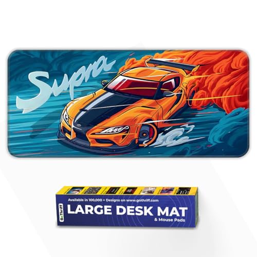 Skiditos Supraa Gaming Pad - Extended 60x30CM Large with Stitched Edges & Non-Slip Rubber Base | Perfect Gaming Setup Mat & PC | Essential Gaming Accessories