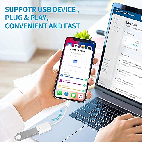 Image of New iPad iPhone, OTG Cable for USB Camera Adapter Compatible with iPhone 11 X Max 8 7 6 Plus iPad mini Air, Support USB Flash Drive, Keyboard, Mouse, Card Reader, Hub, iOS to 13 Plug & Play