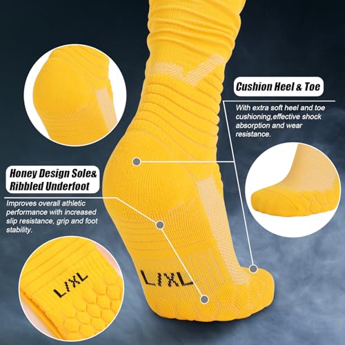 Valcatch Scrunch Football Socks for Men & Women Extra Long Padded Athletic Socks Knee High Stocking Soccer Baseball Socks4