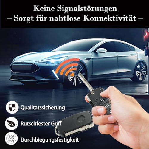 SUPALAND 2 Stück Autoschlüssel Gehäuse für VW Polo Golf Passat Jetta Beetle Scirocco EOS Touran Tiguan Caddy Sharan T5 UP Skoda, Fernbedienung Auto Schlüsselgehäuse, 3 Tasten mit Schlüsselschwert