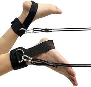 AUXPhome Upgrade Style - Strong Pool Swim Ankle Straps,Stationary Swimmer Swim Lap Swim Training Leash Swim Tether Belt Swim bungees -with Four Bungee Rope, Metal Buckle,Ease of use and Comfortable