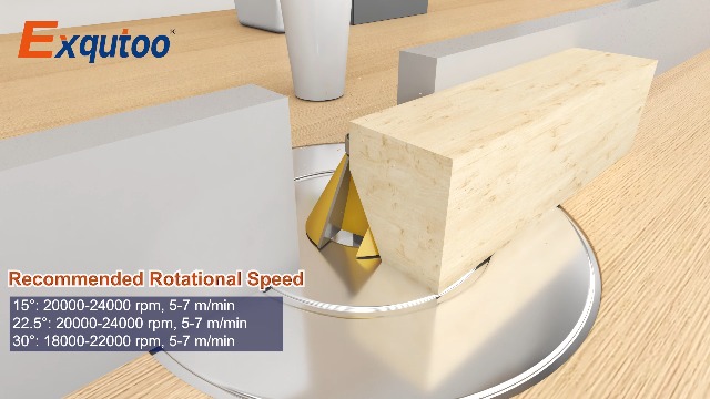 Image of Exqutoo 3-Piece 1 /4 inch ShankChamfer Cutter Set, Cutting Angles: 15 22.5 | 30 Degrees, 1 inch Cutting Length Includes 3 Pack.