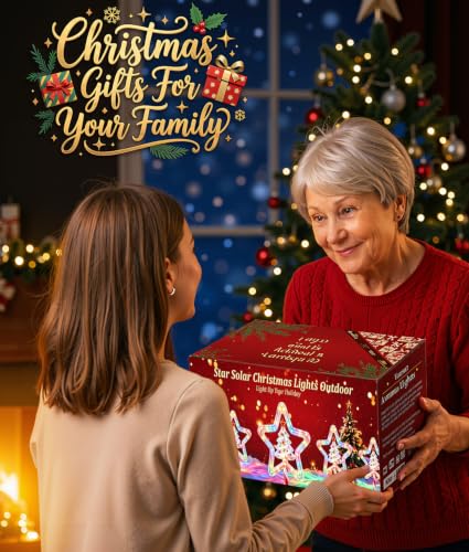 KOOPER Christmas Decorations Outdoor, Solar Star Tree Pathway Lights, 6Pack - image 3