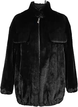 【美品】hyeon ファージレ ブラック Fur Jacket - Rex Rabbit Fur with Fox Fur Collar - Black: FurSource.com