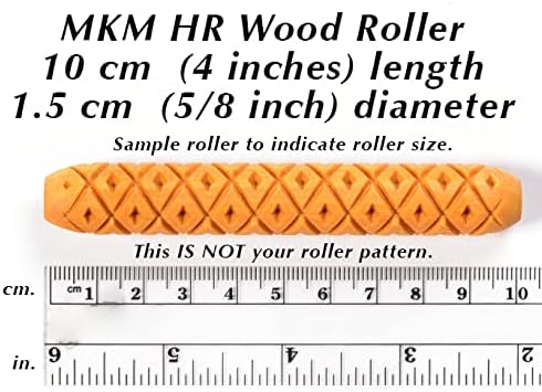 MKM Pottery Tools 木製ハンドローラー 粘土用 (HR-33スカル)