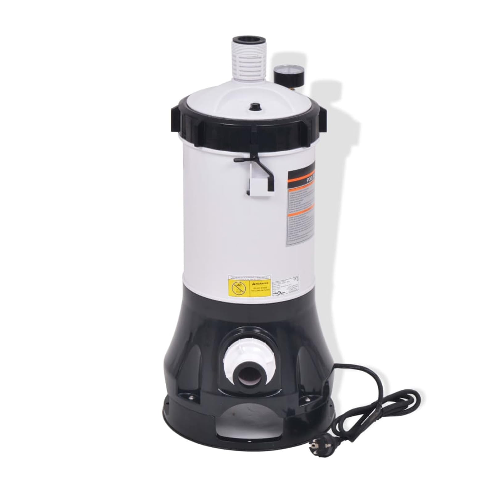 Homgoday Pompe de Filtration de Piscine Efficace avec 100 Balles de Filtre - Blanc et Noir