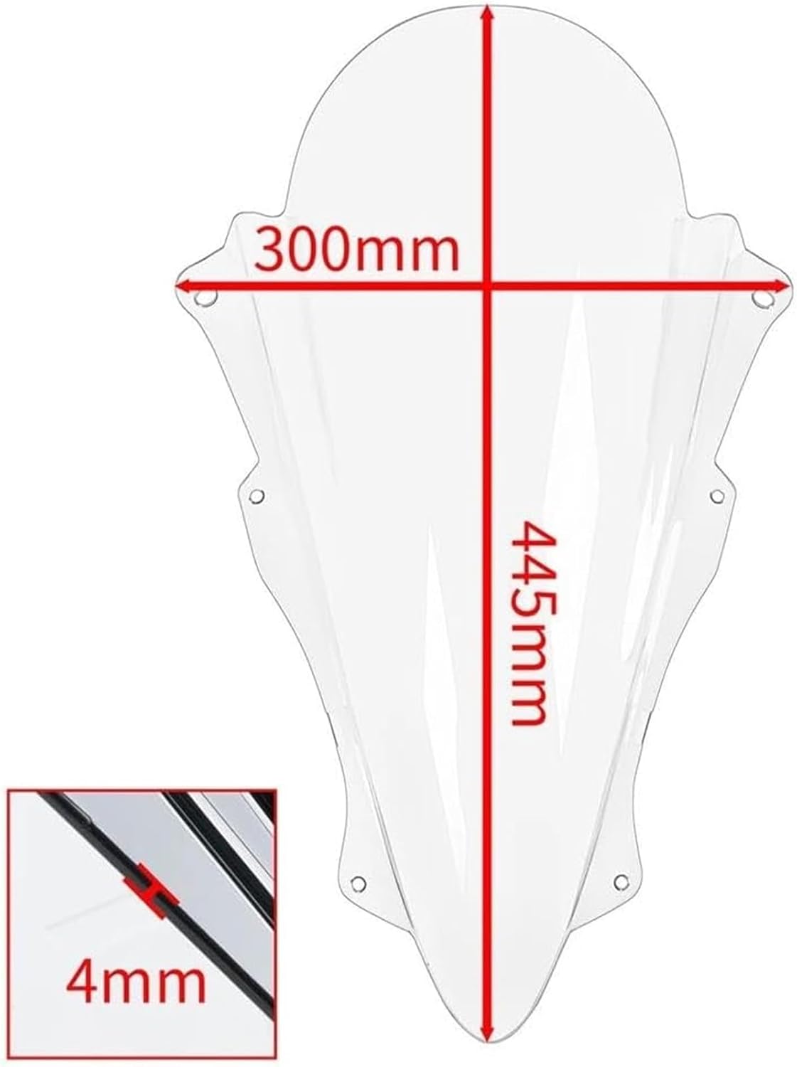 Frezon ウインドスクリーン バイク 風防 適用カワサキ ZX-4R 2023