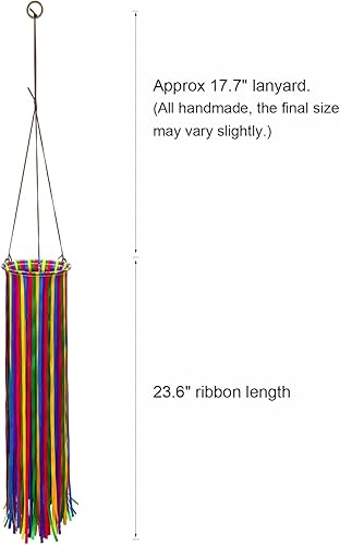 Miniatura 2 de Cinta de satén con cinta de viento, decoraciones al aire libre para tu patio, jardín, muelle y cámper, 41 pulgadas, WS41-01