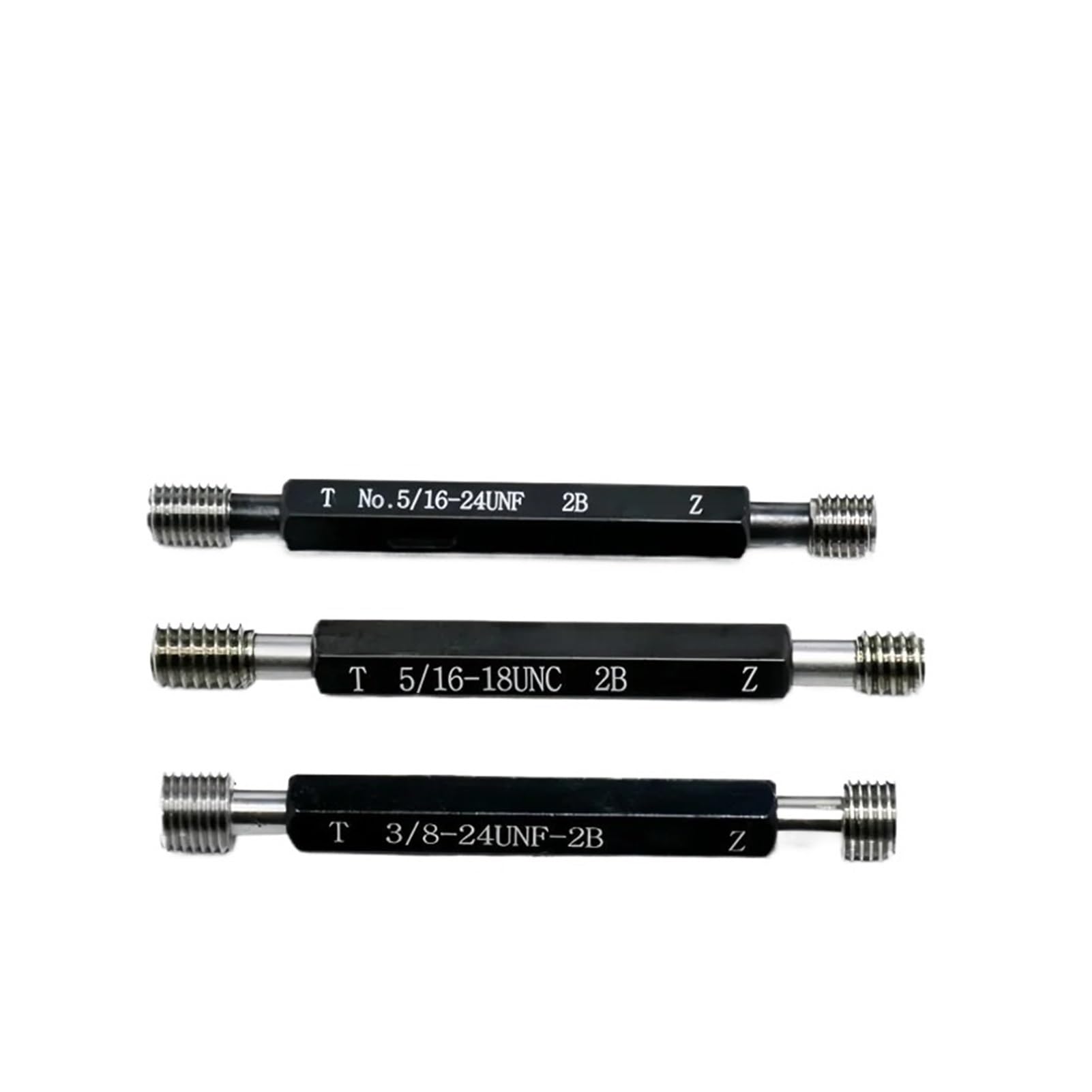 Trzpień gwintowany z gwintem, stalowy szablon U1-1I2-24, U1-9I16, U1-5I8, narzędzie pomiarowe (1-9I16-8UN-2B)
