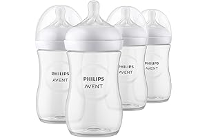 Philips AVENT 8oz Natural Baby Bottles with Anti-Colic Nipples (4-Pack)