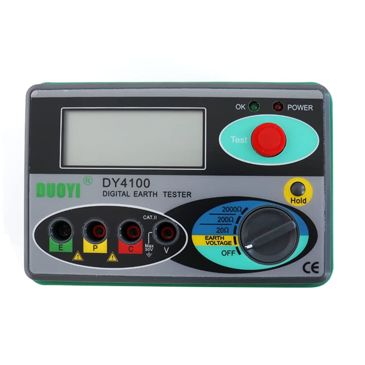 DY4100 Digital Multimeter Earth Resistance Tester Ground 0-2000 Ohm Meter Resistance Tester