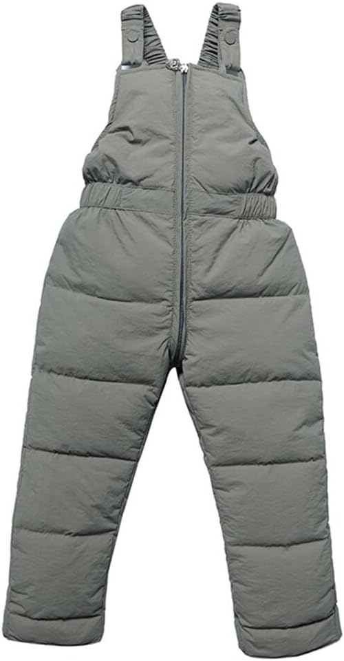 Happy Cherry Kids Baby Boys Girls Winter Sleeveless Overalls Warm Lightweight Down Jumpsuit Zip up Snow Pants