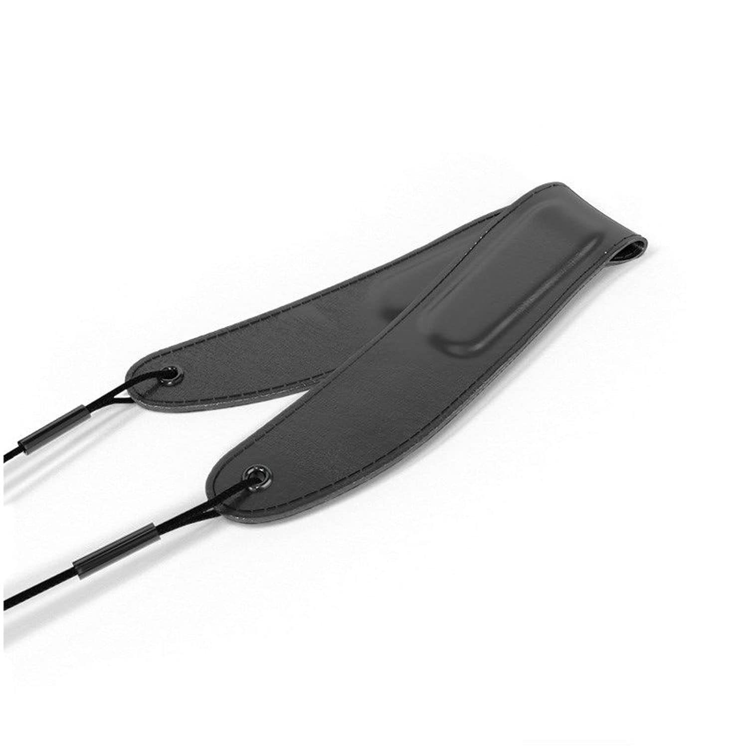 D'Addario Saxophone Neck Strap - For Alto Saxophone & Soprano Saxophone - Alto Sax Neck Strap - Padded - Leather - Black/Nickel