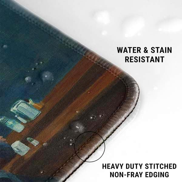 Skinit Extra Large Gaming Mouse Pad - Officially Licensed Edward Hopper Nighthawks 1942 Design with Stitched Edges, Waterproof, Non-Slip Rubber Base, Desk Mat for Keyboard & Mouse