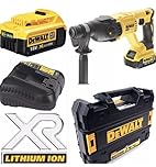DEWALT 18v Cordless BRUSHLESS SDS Drill XR 2.8KG Complete KIT Including Rapid 30 Minute Charger + Powerfull 4.0AH Battery with T Stack CASE
