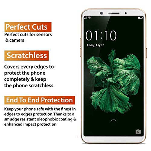 Image of Screen Protector for Oppo A83 (White) Tempered Glass Edge-to-Edge 6D Screen Guard With Installation Kit