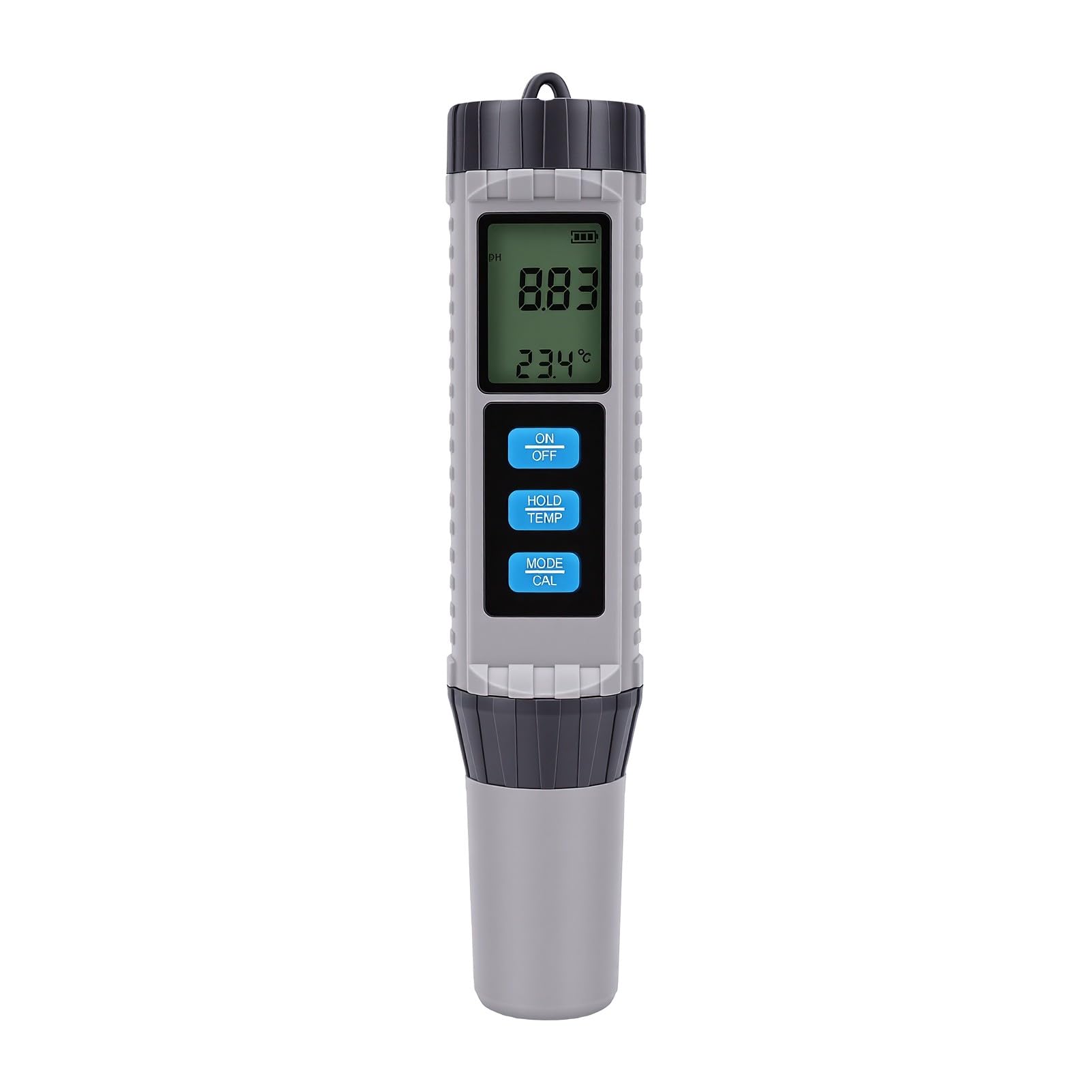 Jiawu 8-in-1-Wasserqualitätstester TDS EC PH Temp ORP S.G CL Salz für Pool | ABS-Material, automatische Temperaturkompensation von 0–60 °C, 200-mAh-Batterie, Hydroponiktests im Pool-Spa