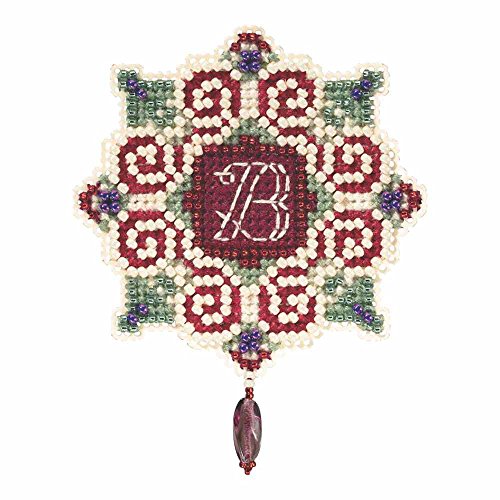 Image of Christmas Letter Beaded Counted Cross Stitch Christmas Ornament Kit Mill Hill 2015 Winter Holiday MH185302