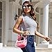 STAISE Designer Top Handle Shoulder Bags for Women, Trendy Small Crossbody Purses, Women’s Leather Handbags with Straps (Pink)