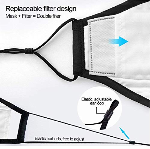 Image of VRITRAZ Print Reusable Washable PM 2.5 Anti Pollution Activated Carbon Dust Face Mask with Breathing Valve