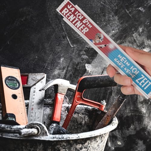 Ja ich bin Rentner nein ich habe keine Zeit witziger Meterstab aus Holz mit Spruch Zollstock für Rentner die in der Rente nicht aufhören zu arbeiten und gerne den ganzen Tag in