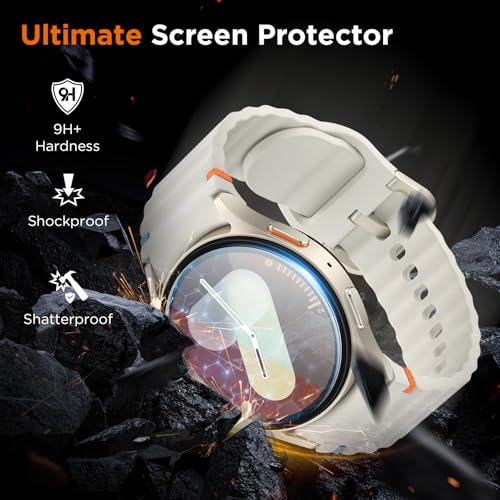 Image of LK 4Pack for Samsung Galaxy Watch 7 Screen Protector 40mm [Fits 6 /5 /4 /FE] | [Max Coverage] Top 9H Tempered Glass Perfectly Fit for Galaxy Watch Screen Protector 40mm, HD Ultra-thin Easy Install