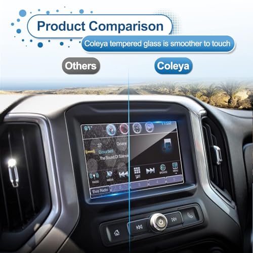 Coleya 2022-2025 Sierra 1500/2500HD/3500HD Screen Protector for GMC Sierra (Pro) 7-inch Touch Screen, for 2014-2021 Sierra 1500 (Base) Screen Protector, 9H Tempered Glass HD Transparent 7" by Coleya - Used condition - Image 6