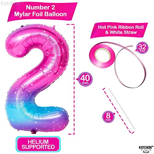 Image of KatchOn Rainbow 2 Balloon Number 40 Inch