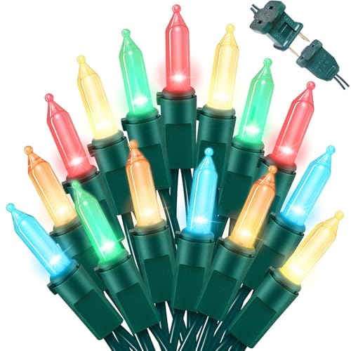 LAMPHOME Easter String Lights, 21.6FT 100 LED Connectable Waterproof Mini Lights, Multi Color Outdoor Indoor Decor for Patio Garden Party Home Christmas Easter